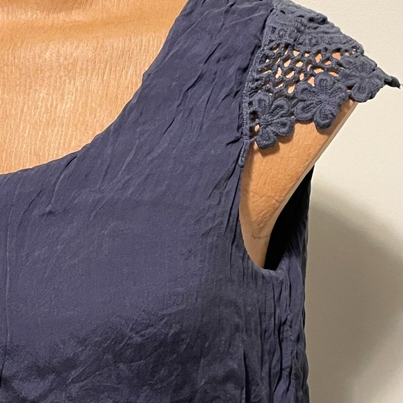 CARLA CONTI - navy blue top - size large - Picture 2 of 7